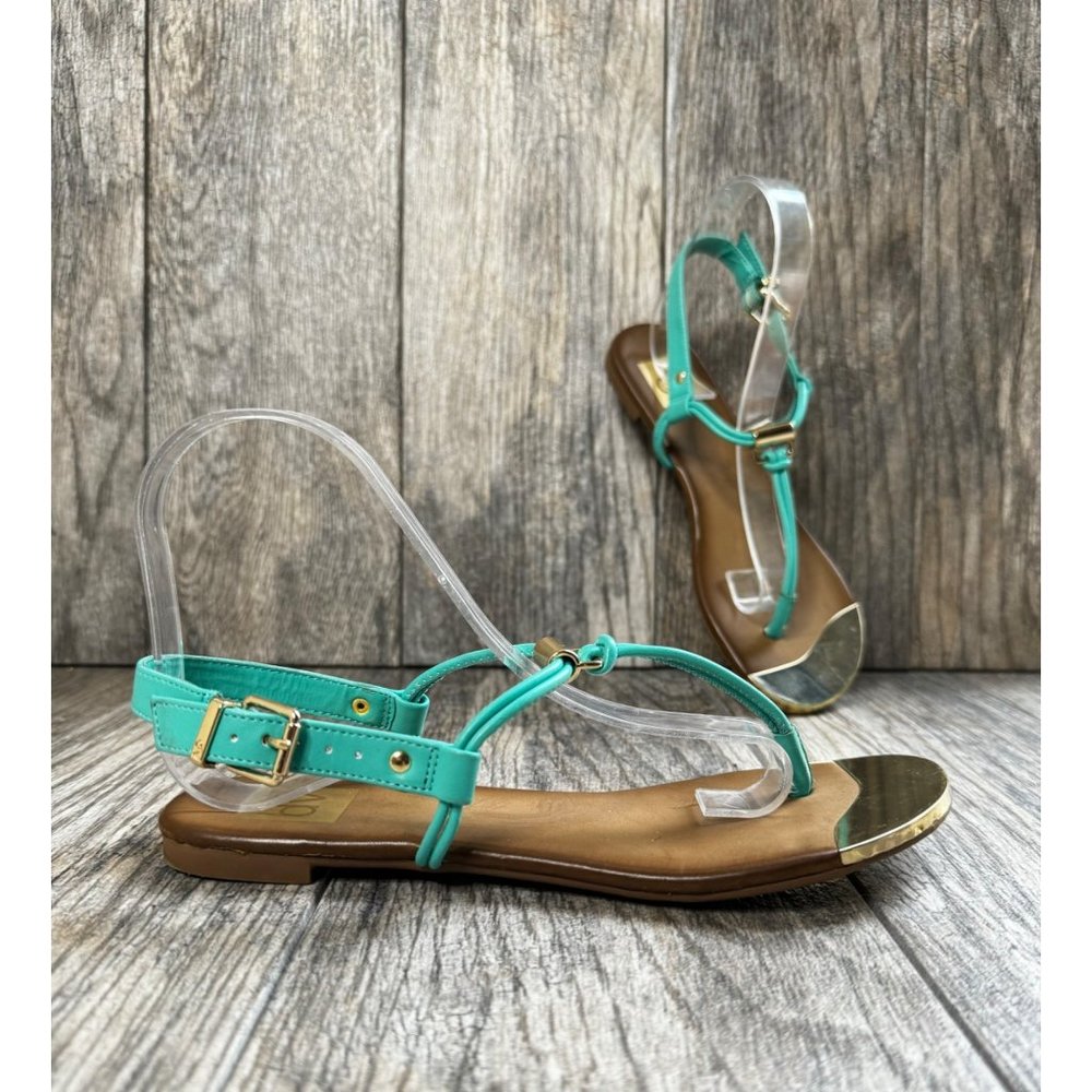 DV Dolce Vita Kensley Thong Ankle Strap WOMENS SANDALS Size 7 Turquoise